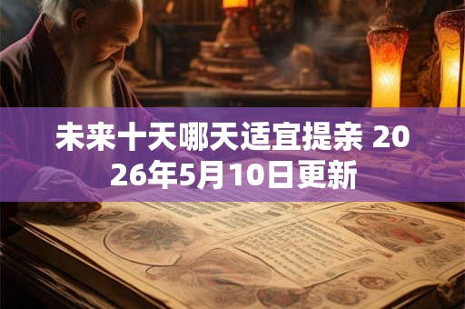 未来十天哪天适宜提亲 2026年5月10日更新 未来十天哪天适宜提亲 2026年5月10日更新
