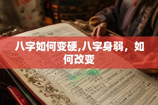 八字如何变硬,八字身弱，如何改变