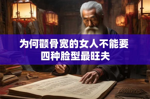 为何颧骨宽的女人不能要 四种脸型最旺夫