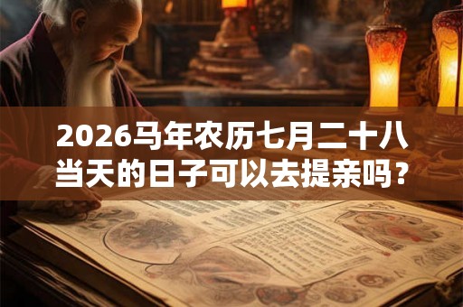 2026马年农历七月二十八当天的日子可以去提亲吗？
