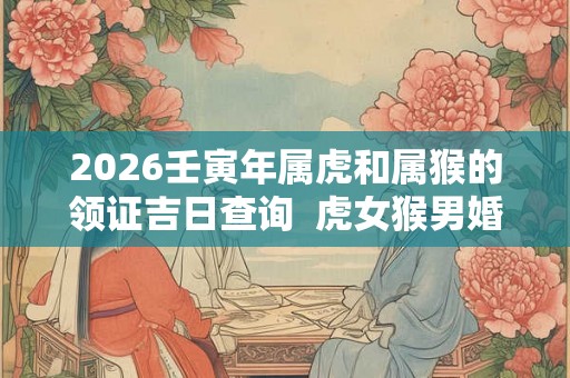 2026壬寅年属虎和属猴的领证吉日查询  虎女猴男婚配如何
