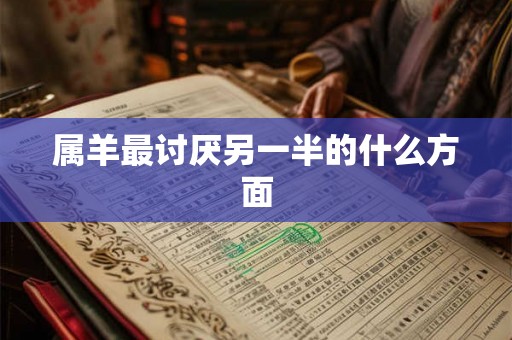 属羊最讨厌另一半的什么方面