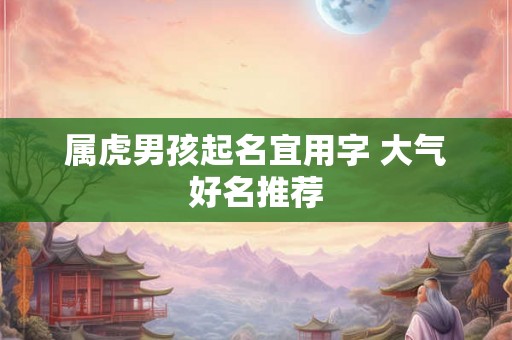 属虎男孩起名宜用字 大气好名推荐
