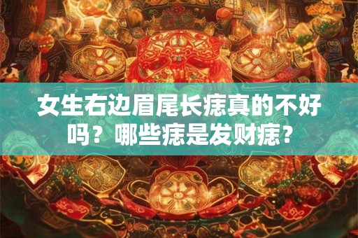 女生右边眉尾长痣真的不好吗?哪些痣是发财痣? 女生右边眉尾长痣真的不好吗?哪些痣是发财痣?