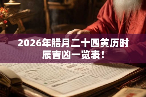2026年腊月二十四黄历时辰吉凶一览表！