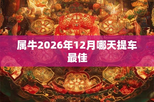 属牛2026年12月哪天提车最佳