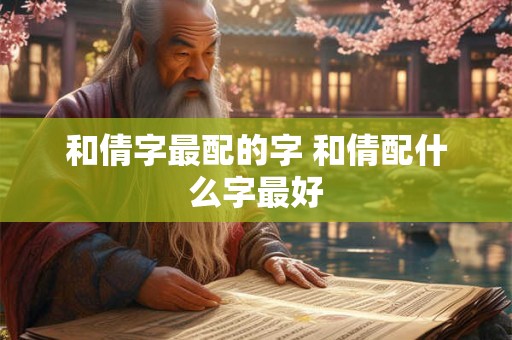 和倩字最配的字 和倩配什么字最好