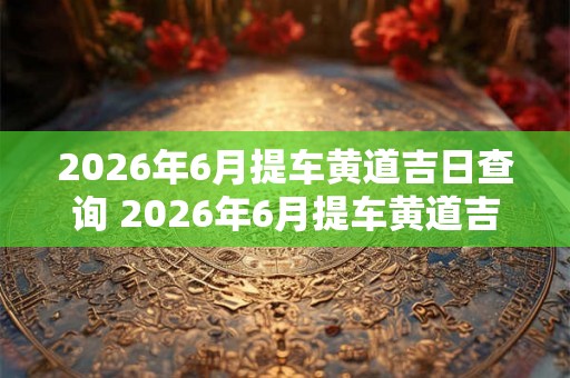 2026年6月提车黄道吉日查询 2026年6月提车黄道吉日是什么 2026年6月提车黄道吉日查询 2026年6月提车黄道吉日是什么