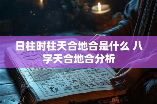日柱时柱天合地合是什么 八字天合地合分析