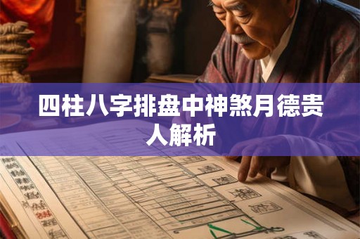 四柱八字排盘中神煞月德贵人解析