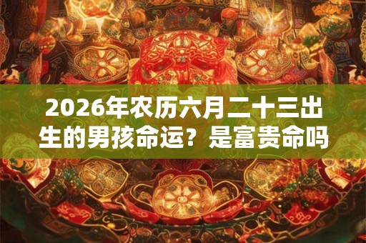 2026年农历六月二十三出生的男孩命运?是富贵命吗? 2026年农历六月二十三出生的男孩命运?是富贵命吗?