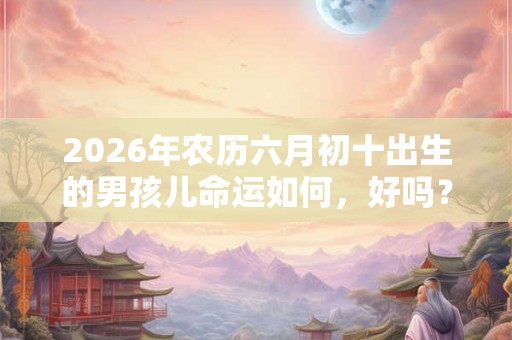 2026年农历六月初十出生的男孩儿命运如何,好吗? 2026年农历六月初十出生的男孩儿命运如何,好吗?