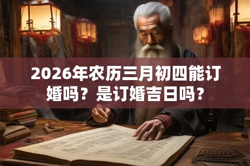 2026年农历三月初四能订婚吗？是订婚吉日吗？