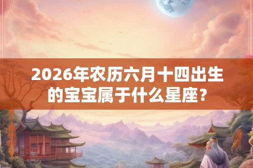 2026年农历六月十四出生的宝宝属于什么星座? 2026年农历六月十四出生的宝宝属于什么星座?