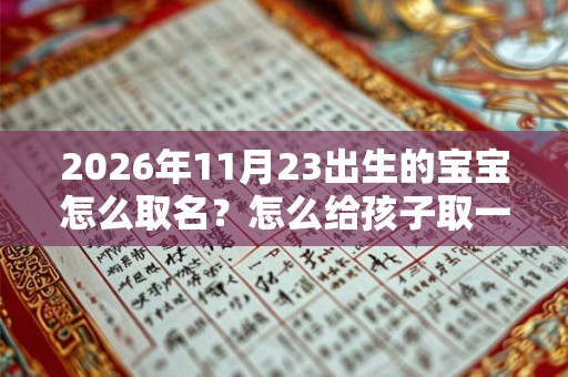 2026年11月23出生的宝宝怎么取名？怎么给孩子取一个好的名字？