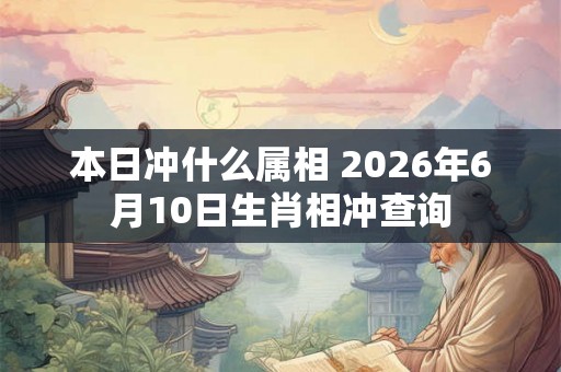 本日冲什么属相 2026年6月10日生肖相冲查询