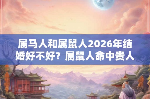 属马人和属鼠人2026年结婚好不好？属鼠人命中贵人