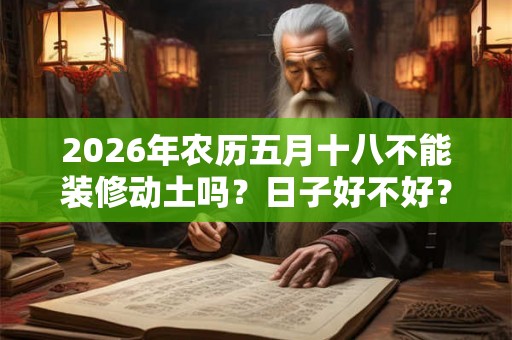 2026年农历五月十八不能装修动土吗？日子好不好？
