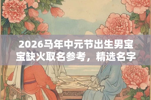 2026马年中元节出生男宝宝缺火取名参考，精选名字