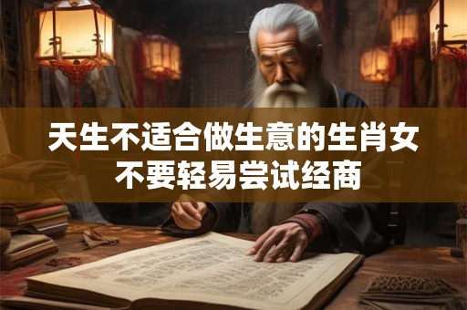 天生不适合做生意的生肖女 不要轻易尝试经商