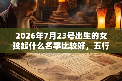 2026年7月23号出生的女孩起什么名字比较好,五行属什么 2026年7月23号出生的女孩起什么名字比较好,五行属什么