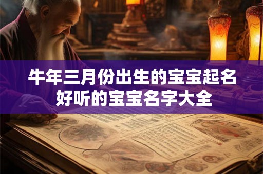 牛年三月份出生的宝宝起名 好听的宝宝名字大全
