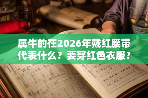 属牛的在2026年戴红腰带代表什么？要穿红色衣服？