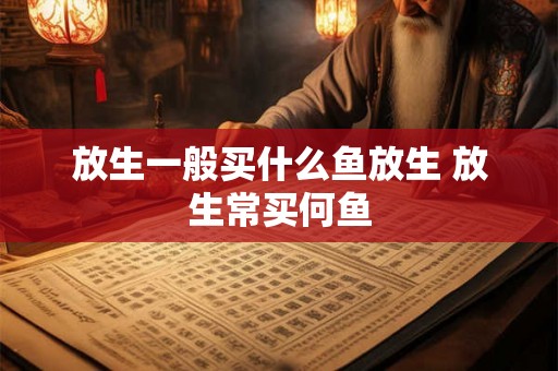 放生一般买什么鱼放生 放生常买何鱼