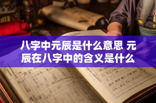 八字中元辰是什么意思 元辰在八字中的含义是什么