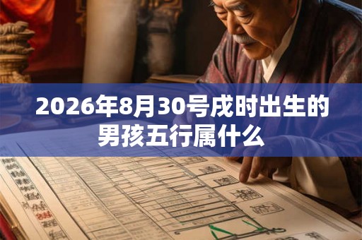 2026年8月30号戌时出生的男孩五行属什么