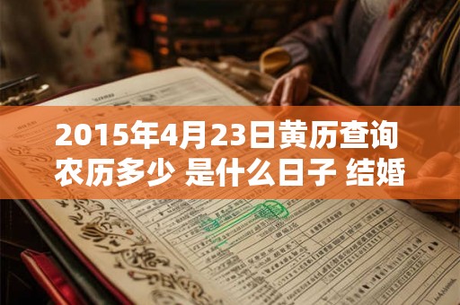 2015年4月23日黄历查询 农历多少 是什么日子 结婚吉时