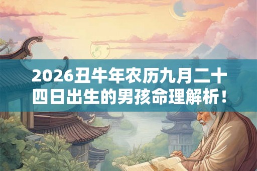 2026丑牛年农历九月二十四日出生的男孩命理解析！