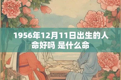 1956年12月11日出生的人命好吗 是什么命