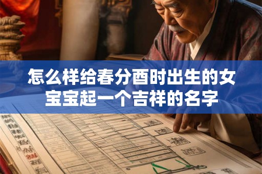 怎么样给春分酉时出生的女宝宝起一个吉祥的名字