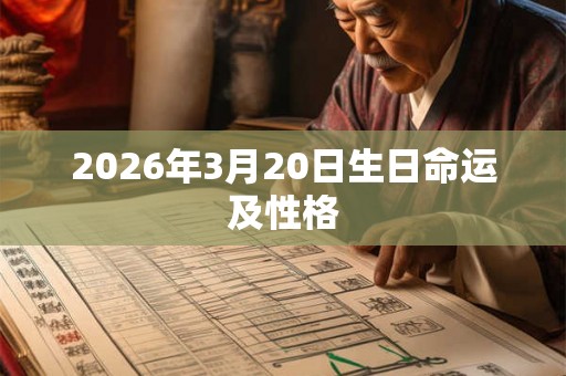 2026年3月20日生日命运及性格 2026年3月20日生日命运及性格