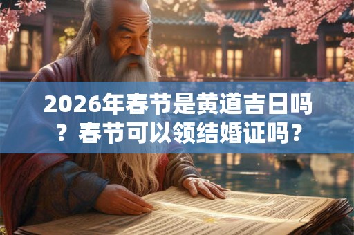 2026年春节是黄道吉日吗？春节可以领结婚证吗？