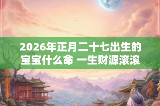 2026年正月二十七出生的宝宝什么命 一生财源滚滚