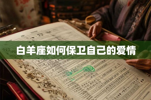 白羊座如何保卫自己的爱情