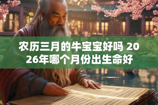 农历三月的牛宝宝好吗 2026年哪个月份出生命好