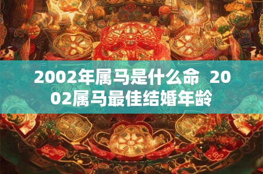2002年属马是什么命 2002属马最佳结婚年龄 2002年属马是什么命 2002属马最佳结婚年龄