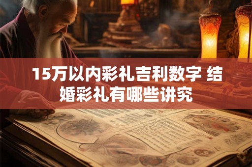 15万以内彩礼吉利数字 结婚彩礼有哪些讲究