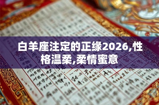 白羊座注定的正缘2026,性格温柔,柔情蜜意