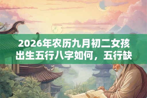 2026年农历九月初二女孩出生五行八字如何，五行缺木名字推荐
