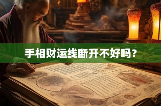手相财运线断开不好吗? 手相财运线断开不好吗?