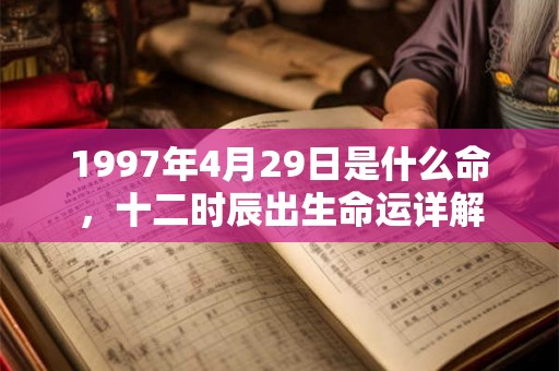 1997年4月29日是什么命,十二时辰出生命运详解 1997年4月29日是什么命,十二时辰出生命运详解