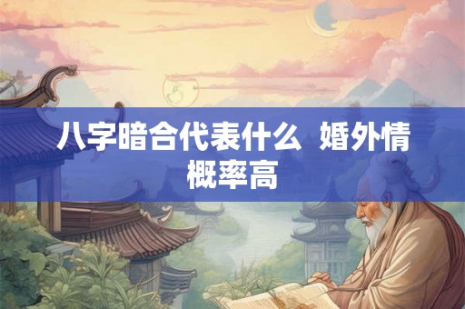 八字暗合代表什么 婚外情概率高 八字暗合代表什么 婚外情概率高