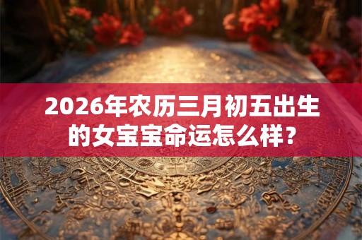 2026年农历三月初五出生的女宝宝命运怎么样？