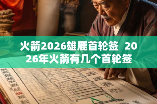 火箭2026雄鹿首轮签  2026年火箭有几个首轮签