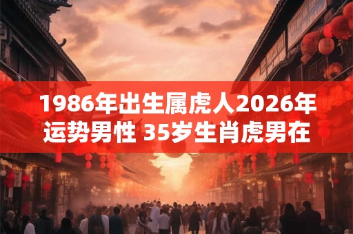 1986年出生属虎人2026年运势男性 35岁生肖虎男在2026年运气如何 1986年出生属虎人2026年运势男性 35岁生肖虎男在2026年运气如何