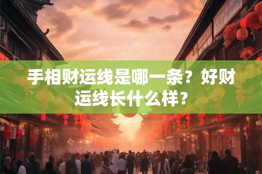 手相财运线是哪一条？好财运线长什么样？